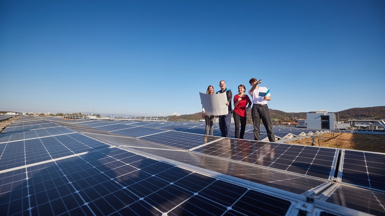 Endress+Hauser uses solar panels to generate energy for its buildings.